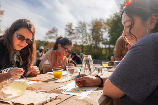 Adult Paint Craft Adults painting at Trail's End Retreats